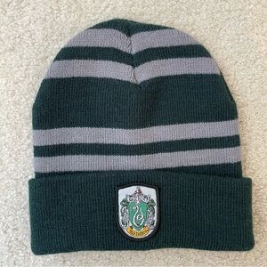 Harry Potter Elope Slytherin Green and Gray Striped Beanie